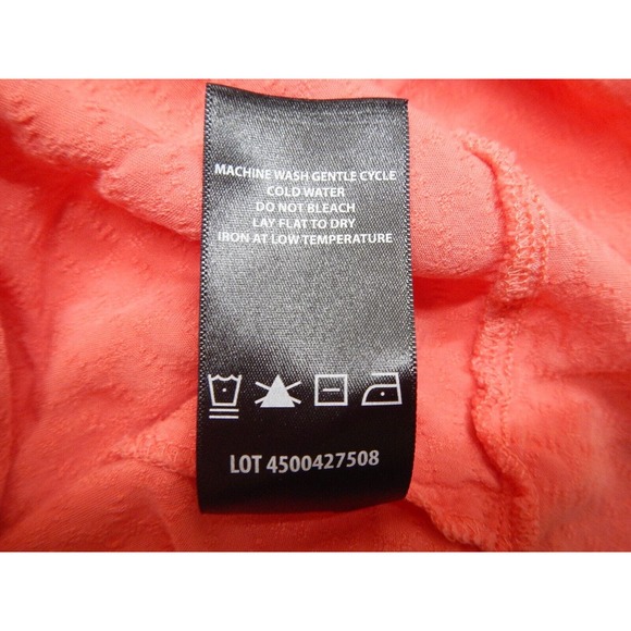 Buffalo David Bitton Top Women's Large Red Tie-Off Open Knit Shoulder Cap Sleeve - Picture 6 of 10